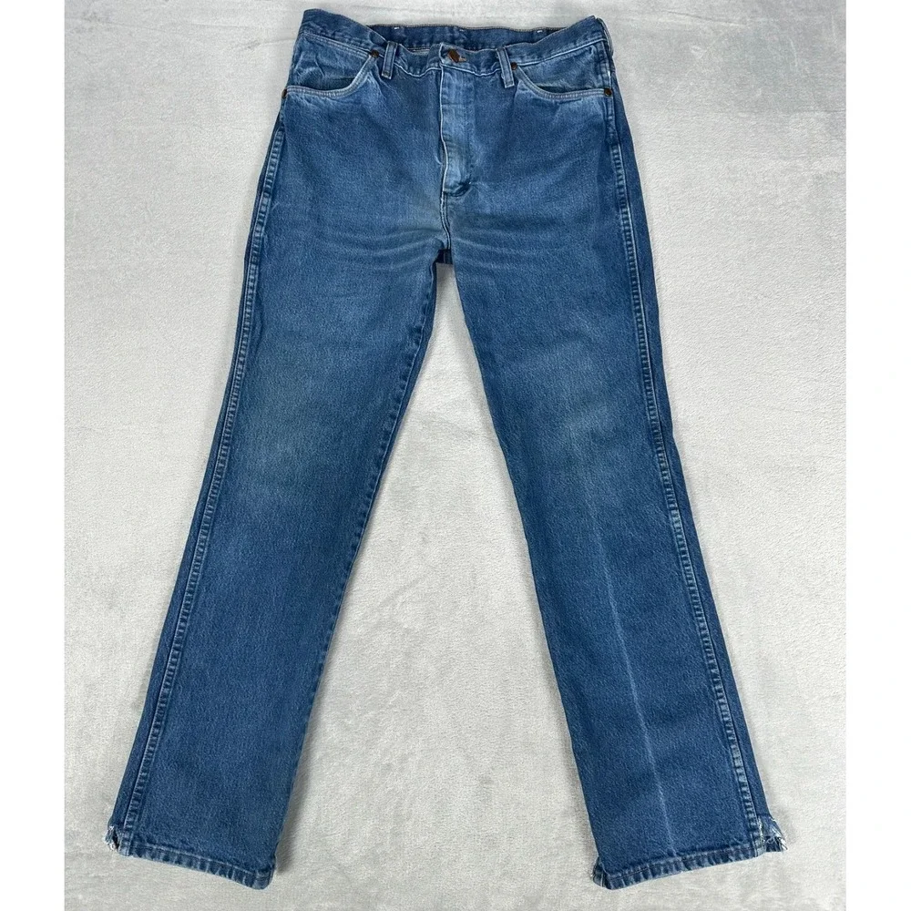 Wrangler Jeans Mens 34x30 Blue Cowboy Cut Slim Fit 936PWD Denim